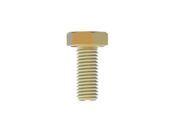 DIN 933 Hex Bolt with Color Zinc