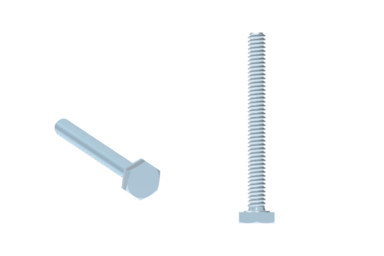 Grade 8.8 ISO 4017 Hex Bolt with Blue White Zinc