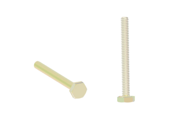 ISO 4017 Hex Screw with Color Zinc